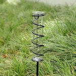 U-Vathing Rain Gauge, 7inch Glass Rain Gauge Outdoor, Detachable Rain Guage with Stake Metal Spiral, Accurate Rain Gauge for Garden, Yard, Deck, Lawn, Landscape