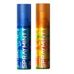 Spraymintt Mouth Freshener | 175+ sprays of instant long lasting with Zero Calories Freshness | Icymint flavour + Orangewave flavour | 15g - Combo of 2