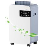 12L/D Dehumidifier for Home with Energy Efficient Compressor, Activated Cabon Filter Air Purification, Continuous Drainage, 2.5L Tank, Timer, Sleep Mode, Auto Defrosting, Humidity Target