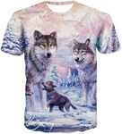 KYKU Wolf Family Tshirt Men 3D Prin