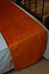 McAlister Textiles Soft Velvet Spice Orange Bed Runner For Single Double & King Size Beds - 50x240cm - 20x94 Inches Matt Velvet Range