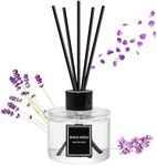 binca vidou Reed Diffuser 120ml / Lavender Scented Oil Reed Diffuser Set / 8 Diffuser Sticks / 50 Days Strong & Lasting Aroma/Home Scented Diffuser for Bedroom Bathroom Office