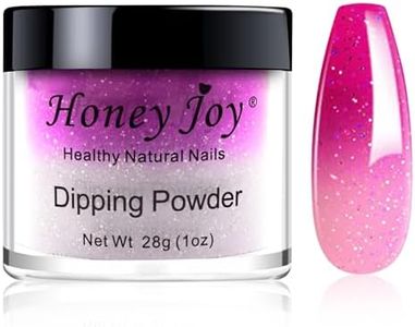 28g/Box Purple and White Temperature Color Change with Shine Glitter Dip Powder Nails Dipping Nails Long-lasting Nails No UV Light Needed, (W-No.1)