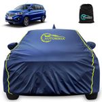 Autobirsa Waterproof Car Body Cover for Maruti ERTIGA 100% All Weather Proof with Mirror & Antenna Packet & Full Bottom Elistic, Triple Stitching with 100% Nail Proof Cover Navy Blue