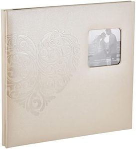 Pioneer Photo Albums MB-10EW Postbound Embossed Leatherette Frame Cover Wedding Memory Book, 12-Inch by 12-Inch, Heart