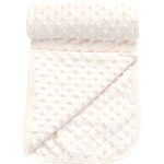 Popcorn Textured/Dimple Effect Pram,Moses Blanket (White)