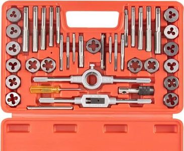 SAE Tap and Die Set Standard | #4, 6, 8, 10, 12, 1/4, 5/16, 3/8, 7/16, 1/2" Tap Set and Die Set | Thread Repair Kits for Threading and Rethreading Internal and External Threads