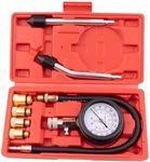 8PCS Compression Tester Kit Professional Petrol Gas Engine Cylinder Pressure Gauge 0-300 PSI Automotive Tool for Motorcycle Car Truck (8PC01)