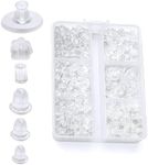 Silicone Earring Backs for Studs, 6 Styles Clear Rubber Earrings Safety Back Soft Hypoallergenic Earrings Stopper Back for Heavy Earring, Droopy Ears, Hook Earrings(600pcs).