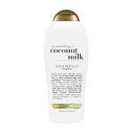 OGX Nourishing + Coconut Milk Moisturizing Shampoo for Strong & Healthy Hair, with Coconut Milk, Coconut Oil & Egg White Protein, Paraben-Free, Sulfate-Free Surfactants, 25.4 Fl Oz