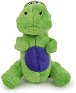 goDog Dinos T-Rex Just for Me Squeaker Plush Pet Toy for Dogs & Puppies, Soft & Durable, Tough & Chew Resistant, Reinforced Seams - Green, Mini