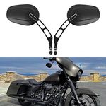 Black Motorcycle Mirrors for Road King Sportster Street Glide Electra Glide Dyna Softail Road Glide 1982-2019