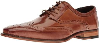 STACY ADAMS Men's Tinsley Wingtip Oxford, Tan, 8