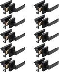 Probrico 10 Pack Square Door Lever Privacy Door Lock Handleset Keyless Lockset Door Knobs Storage Room Bathroom Set No Key in Black