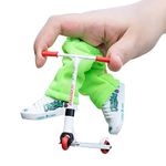 Finger Scooter Model Kit, with Finger Scooter Finger Pants Shoes, Mini Finger Scooter Toys for Kids Adults, Finger Toys Skateboard Kit for Party Birthday Gifts