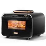 KINGWISE Pizza Oven, Pizza Maker with 5 Preset Modes, Adjustable Time & Temp to 400°C, Pizza Oven Indoor with 13 Inch Pizza Stone, Complete Pizza Making Set Included