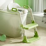 Toddler Potty Training Toilet Seat - Paired with Potty Seats Featuring Steps Ladder for Toddlers of All Genders, Foldable Potty Train Chair Adapter, and Essential Portable Step Stool Items