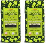 Radico 100% Organic Soft Black Hair Color (USDA Organic & Eco-Cert Certified) Pack of 2