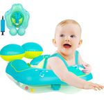 Inflatable Baby Swimming Float 0-6 Months Baby Pool Float with Seat 6-12 Months Infant Toddler Swimming Float Newborn Baby Swim Float Swimming Ring for Baby 6-12-36 (Blue, S (3-12 Months))