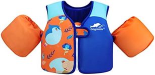 Gogokids Toddler Floaties, Kids Swim Vests for 20-50 lbs Girls and Boys, Pool Float Jackets with Arm Water Wings for 2-6 Year Old Children