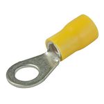 GTSE 100 Pack of Yellow Ring (0BA) Terminals – 6.4mm - Premium Pre-insulated Crimp Terminals