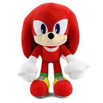 xiaowoniu Super Sonic Birthday The Hedgehog Shadow Doll Tails Knuckles Cute Story Plush Animals Soft Cute Stuffy Toys for Boys Kids Creative Cartoon Doll Gifts (Red)