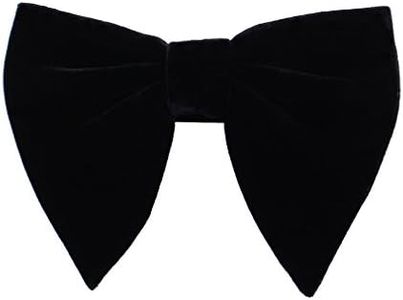 Levao Men's Velvet Vintage Bow Tie Tuxedo Big Bowtie RB006 J Black