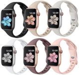 Witzon Slim Band Compatible with Apple Watch Band 41mm 40mm 38mm for Women Men, Soft Breathable Strap Sport Replacement for iWatch Apple Watch Ultra 2 SE Bands Series 9 8 7 6 5 4 3 2 1, Style A