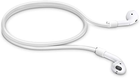 kwmobile Strap Compatible with Apple Airpods 1/2 / Pro / 3 - Silicone Cord Holder for Wireless Earphones - White