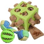 MynePets Dog Puzzles Toy, Interactive Snuffle Toys for Dogs, Slow Eating and Keep Busy, Encourage Natural Foraging Skills, Relieve Boredom, 3 Pack Dog Chew Toys for Aggressive Chewers