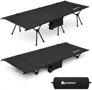 Overmont Portable Camping Cot for Adults - 7075 Aluminum Height Adjustable