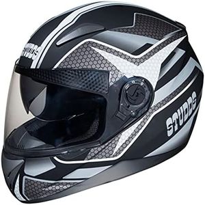 Studds SHIFTER D8 Decor Full Face Helmet (Matt Black and Grey, XL)