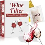 Allinko Wine Filters (24 Pack), Remove Sulfite Tannin and Histamines, All Natural Ingredients, Wine Allergy Sensitivity Prevention, Stop Wine Headaches Nausea