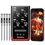 ThermoMaven Bluetooth Wireless Meat Thermometer - 4 Probes IPX8 Waterproof 6 Sensors, 152m Bluetooth 5.3, Stable WiFi Unlimited Range, Smart Standalone Base for BBQ Grill Oven Smoker Air Fryer Kitchen