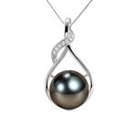 NONNYL Gifts for Women-Tahitian-Black-Pearl-Necklace-Gift for Wife Wedding Birthday Anniversary-Mom Grandma Girlfriend Her Mothers Day Valentines Day Christmas Pearl Pendant Jewelry Gifts