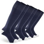 GRAPMKTG 3 Pairs Soccer Football Socks for Youth Baseball Softball Socks for Women and Men Boys Girls, Navy Blue, Medium