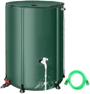 FAMIROSA 132 Gallon / 500L Collapsible Rain Barrel, Foldable PVC Water Barrels to Collect Rainwater from Gutter, Portable Water Collection System with Hose Spigot, Garden Water Catcher Collector Green