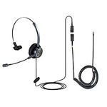 Wired Phone Headset One Ear, Call Center Office Telephone Headset with U10 RJ9 Cable, Works for Cisco Deskphone CP-7841 7931G 7940 7941G 7942G 7945G 7960 7961G 7962G 7965G 7970 8841 8865 8961 9951