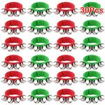 FEPITO 30 Pieces Christmas Band Wrist Bells Bracelets Jingle Bells Musical Ankle Bells Rhythm Instrument Percussion Christmas Party Decoration Favors