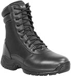 LAPG Men's Core 8" Side-Zip Tactical Work Boots, Lightweight and Durable Suede Leather Military Combat Boots for Hiking, Motorcycling, EMS, EMT, Jungle, Army, and Outdoor Activities, Black,