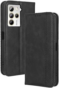 RonRun HTC U23 Pro 5G Flip PU Leather Magnetic Mobile Phone Case with Wallet Case Flaps Stand Shockproof Protective Case Compatible with HTC U23 Pro 5G, Black