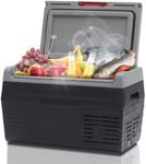 SMETA 12 Volt Car Refrigerator,Portable Freezer 12v/24v DC RV Mini Fridge,21 Quart (20L) Electric Solar Cooler For Vehicles Travel Camping Van Boat Outdoor Semi-Truck Dorm, -4℉~68℉