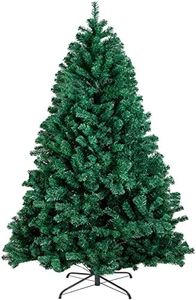 9FT 2,300 Tips Artificial Christmas Pine Tree Fake Xmas Spruce Trees Holiday Decoration with Metal Stand Easy Assembly for Outdoor and Indoor Decor Green