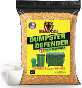 BEEST Dumpster Defender - 8lbs Outdoor Trash Can Deodorizer & Liquid Waste Absorber (Made in USA) Biodegradable Trash Can Odor Eliminator - Powerful Garbage Deodorizer for Always-Fresh Bins - 36 Cups