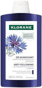 Klorane - Anti-Yellowing Purple Shampoo With Organic Centaury - Neutralises Yellowing - Grey, White & Blonde Hair - 400 ml