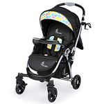 R for Rabbit Chocolate Ride Stylish Baby Stroller and Pram for Baby, Kids, Infants, Newborn, Boys & Girls of 6 Months to 3 Years | 6 Months Warranty | (Black Multi)