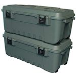 Heavy Duty Plano Military Storage Trunk, Pack of 2, Olive Drab