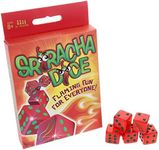 TDC Games Sriracha Dice Game – Flaming Fun for Everyone, Great for Party Favors, Family Games, Stocking Stuffer, Bar Games, Travel Games, and Camping Games, Dice Games for Adults