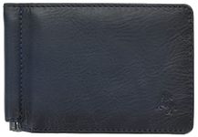 VISCONTI Atelier Collection Miles Leather Wallet with Money Clip RFID AT70 Burnished Blue