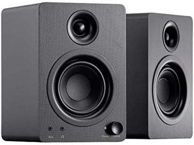 Monoprice DT-3 50-Watt Multimedia Desktop Powered Speakers Perfect Complement to any Home, Office, Gaming, or Entertainment Setup,black